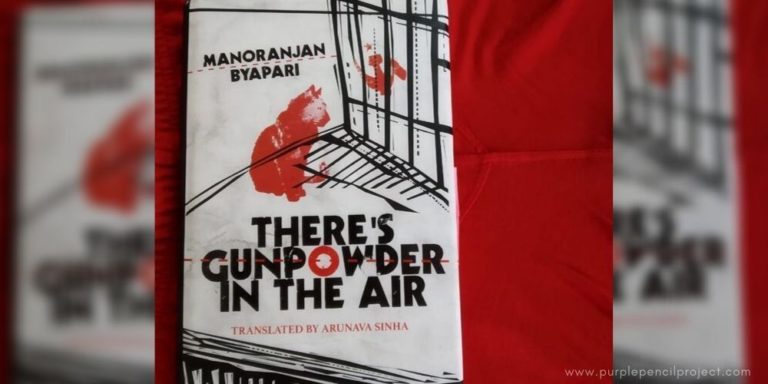 book cover for there's gunpwder in the air