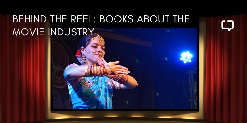 feature image for books about movies with a dancer on a big screen